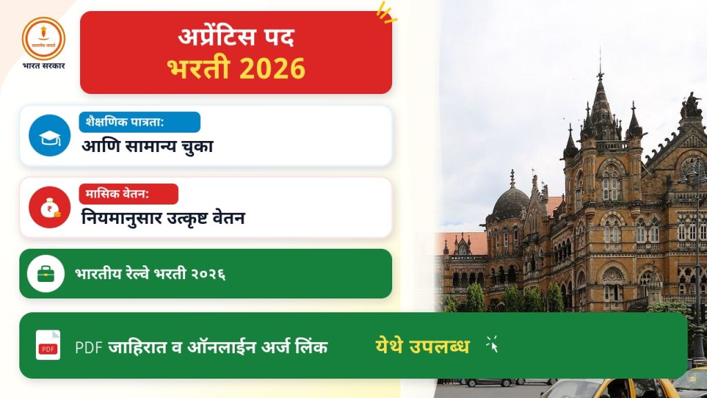 अप्रेंटिस पदभरती २०२६: योग्य पात्रता आणि सामान्य चुका